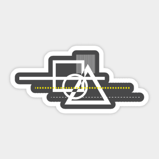 Minimal geometric illustration Sticker